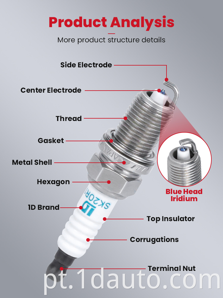 Double Iridium Spark Plug for Toyota Car